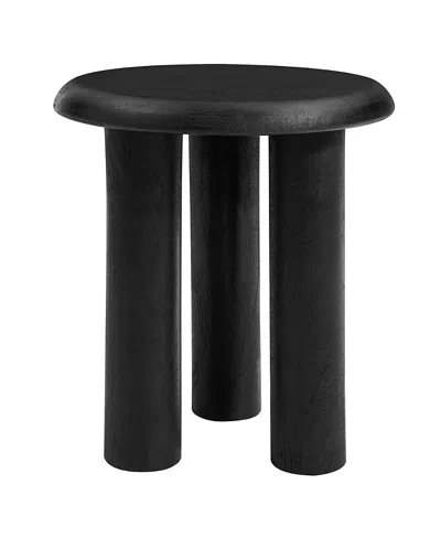Modway Mavina Mango Wood Side Table In Black