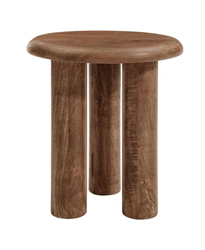 Modway Mavina Mango Wood Side Table In Brown
