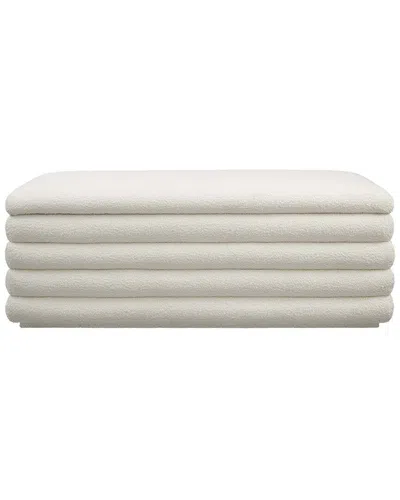Modway Mezzo Boucle Upholstered Storage Bench In Neutral