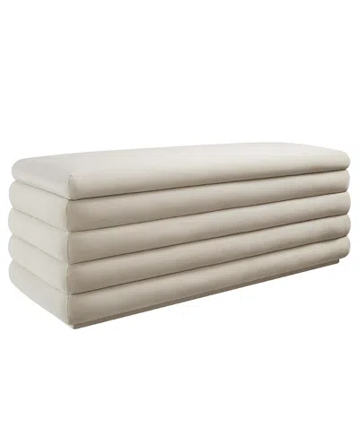 Modway Mezzo Upholstered Performance Velvet Storage Bench In Brown
