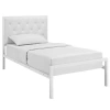 Modway Mia Vinyl Platform Bed Frame In White