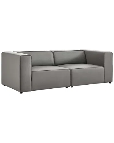 Modway Mingle 2pc Sectional Sofa Loveseat In Gray