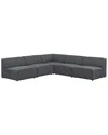 Modway Mingle 5pc Upholstered Fabric Armless Sectional Set