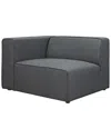 Modway Mingle Fabric Left-facing Sofa In Gray