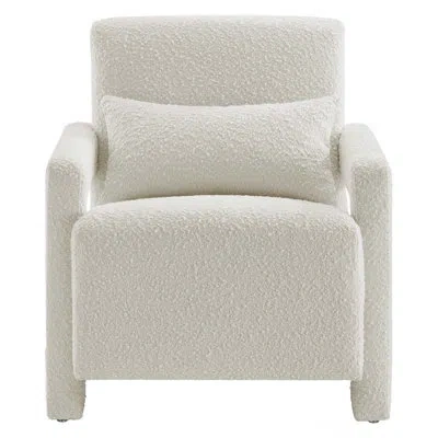 Modway Mirage Boucle Upholstered Armchair In Ivory 100% Polyester