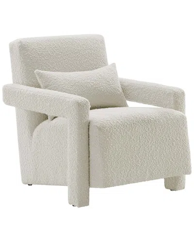 Modway Mirage Boucle Upholstered Armchair In White