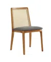 Modway Monarch Wood And Rattan Dining Side Chair In Brown