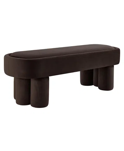 Modway Mossi Oval Performance Velvet Accent Bench In Brown