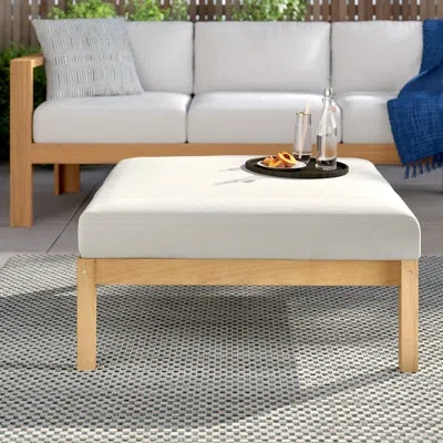 Modway Muret Outdoor Patio Teak Ottoman