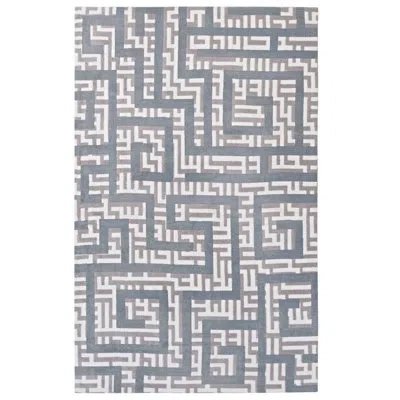 Modway Nahia Geometric Maze Area Rug In Ivory;light Gray;sky Blue