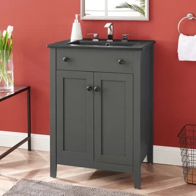 Modway Nantucket 24" Bathroom Vanity In Gray