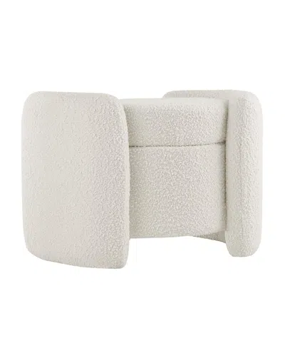 Modway Nebula Boucle Upholstered Ottoman In White