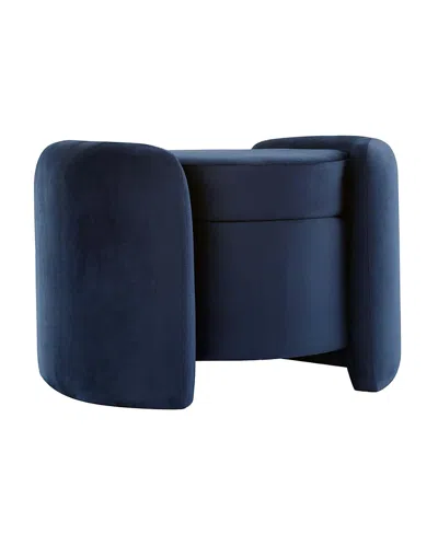 Modway Nebula Upholstered Performance Velvet Ottoman In Blue