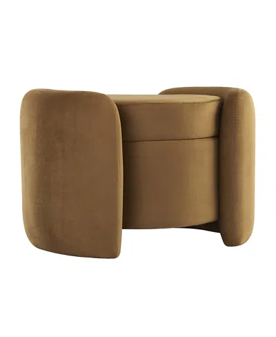 Modway Nebula Upholstered Performance Velvet Ottoman In Brown