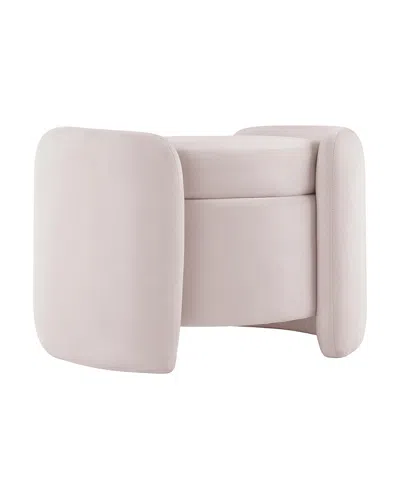 Modway Nebula Upholstered Performance Velvet Ottoman In Neutral