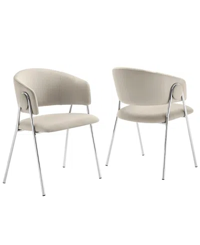 Modway Nella Dining Chair, Set Of 2 In Gray