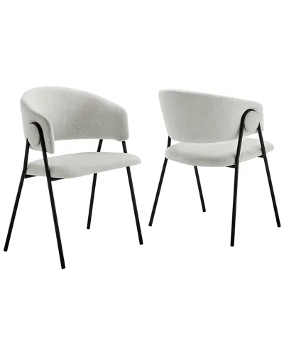 Modway Nella Dining Chair, Set Of 2 In White
