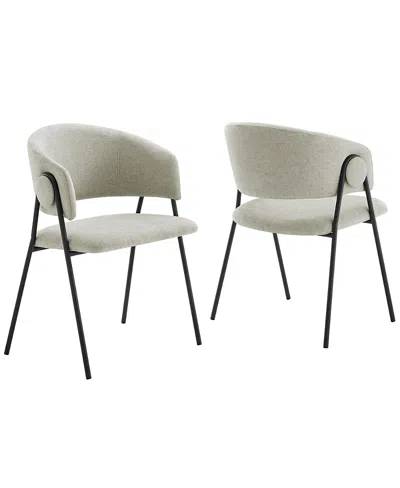 Modway Nella Dining Chair, Set Of 2 In White