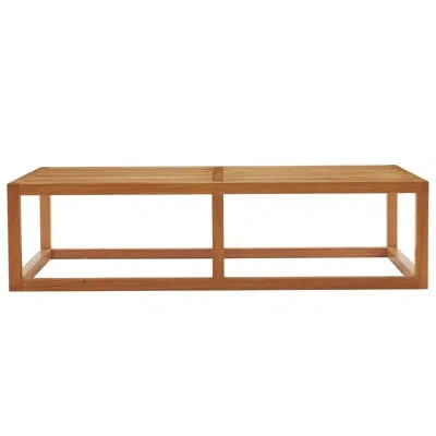 Modway Newbury Outdoor Patio Premium Grade A Teak Wood Coffee Table In Brown