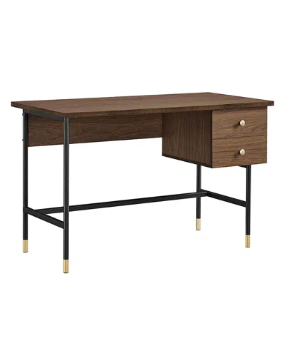 Modway Nexus Office Desk In Brown