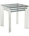 Modway Nimble Nesting Table In Silver