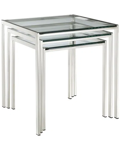 Modway Nimble Nesting Table In Silver