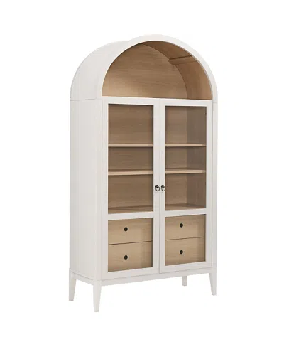 Modway Nolan 74 Tall Wide Arched Storage Display Cabinet In White