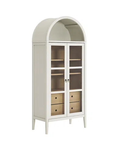 Modway Nolan Tall Arched Storage Display Cabinet In Gray