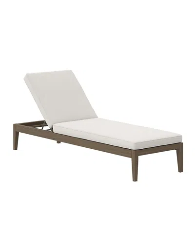 Modway Northlake Outdoor Patio Teak Chaise Lounge In Brown