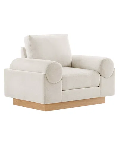 Modway Oasis Upholstered Fabric Armchair In White