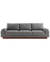 Modway Oasis Upholstered Fabric Sofa In Gray