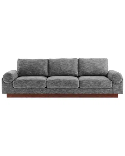 Modway Oasis Upholstered Fabric Sofa In Gray