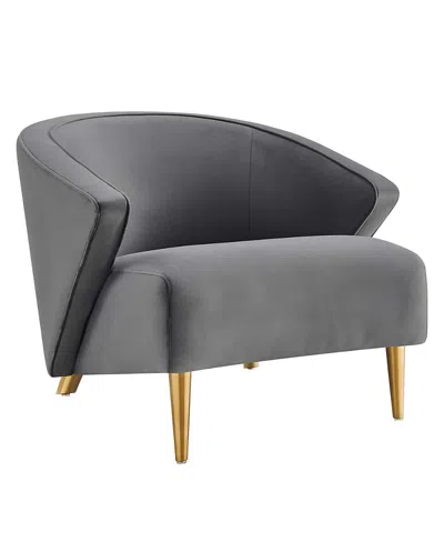 Modway Odyssey Performance Velvet Armchair In Gray