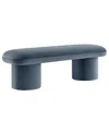 Modway Orla Upholstered Bench In Blue