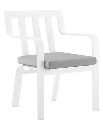 Modway Outdoor Baxley Stackable Outdoor Patio Aluminum Dining Armchair In White