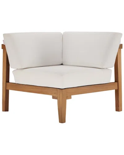 Modway Outdoor Bayport Outdoor Patio Teak Wood Cor In White