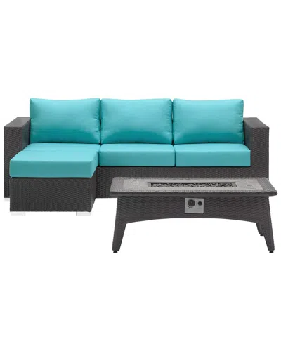 Modway Outdoor Convene 3pc Set Outdoor Patio With Fire Pit In Multi