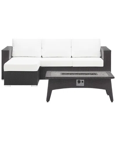 Modway Outdoor Convene 3pc Set Outdoor Patio With Fire Pit In Multi
