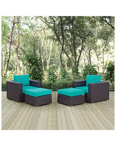 MODWAY MODWAY OUTDOOR CONVENE 4PC OUTDOOR PATIO SECTIONAL SET