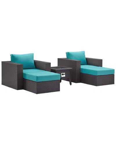 Modway Outdoor Convene 5pc Set Outdoor Patio With Fire Pit In Multi