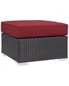 Modway Outdoor Convene Outdoor Patio Fabric Square Ottoman