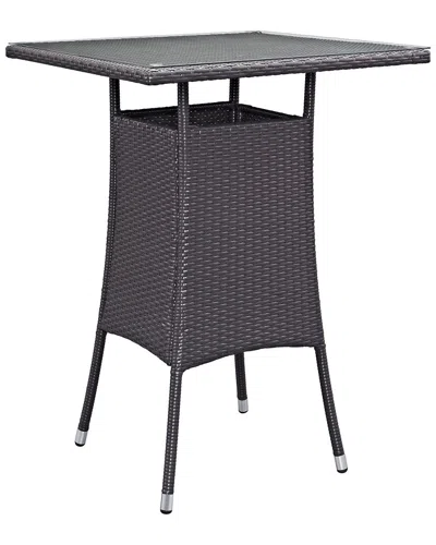 Modway Outdoor Convene Small Outdoor Patio Bar Table In Gray
