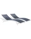 Modway Outdoor Glimpse Outdoor Patio Mesh Chaise Lounge Set Of 2