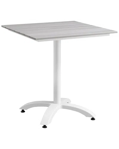 Modway Outdoor Maine 28in Outdoor Patio Dining Table In Gray