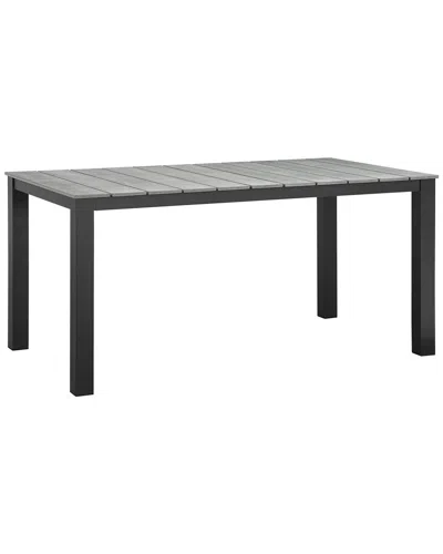 Modway Outdoor Maine 63in Outdoor Patio Dining Table In Brown