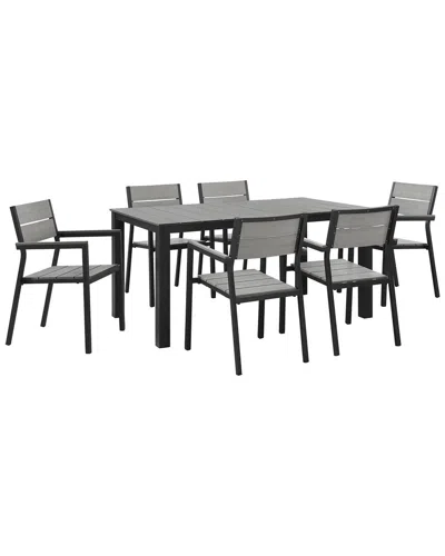 Modway Outdoor Maine 7pc Outdoor Patio Dining Set In Multi