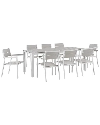 Modway Outdoor Maine 9 Piece Outdoor Patio Dining In Multi