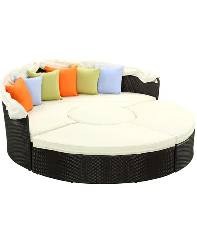 Modway Outdoor Quest Canopy Outdoor Patio Daybed In White