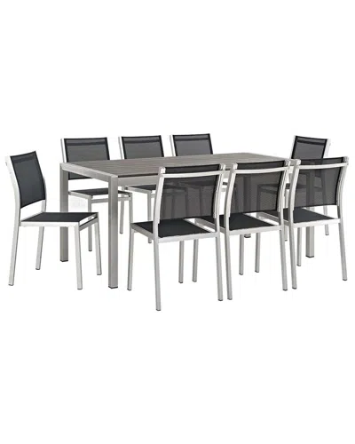Modway Outdoor Shore 9pc Outdoor Patio Aluminum Di In Gray