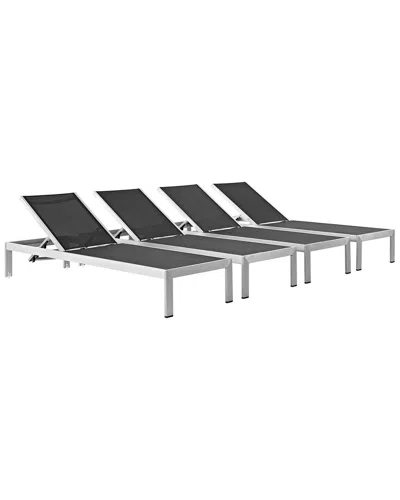 Modway Outdoor Shore Chaise Outdoor Patio Aluminum In Gray